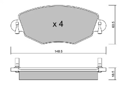 Комплект тормозных колодок AISIN BPFO-1005